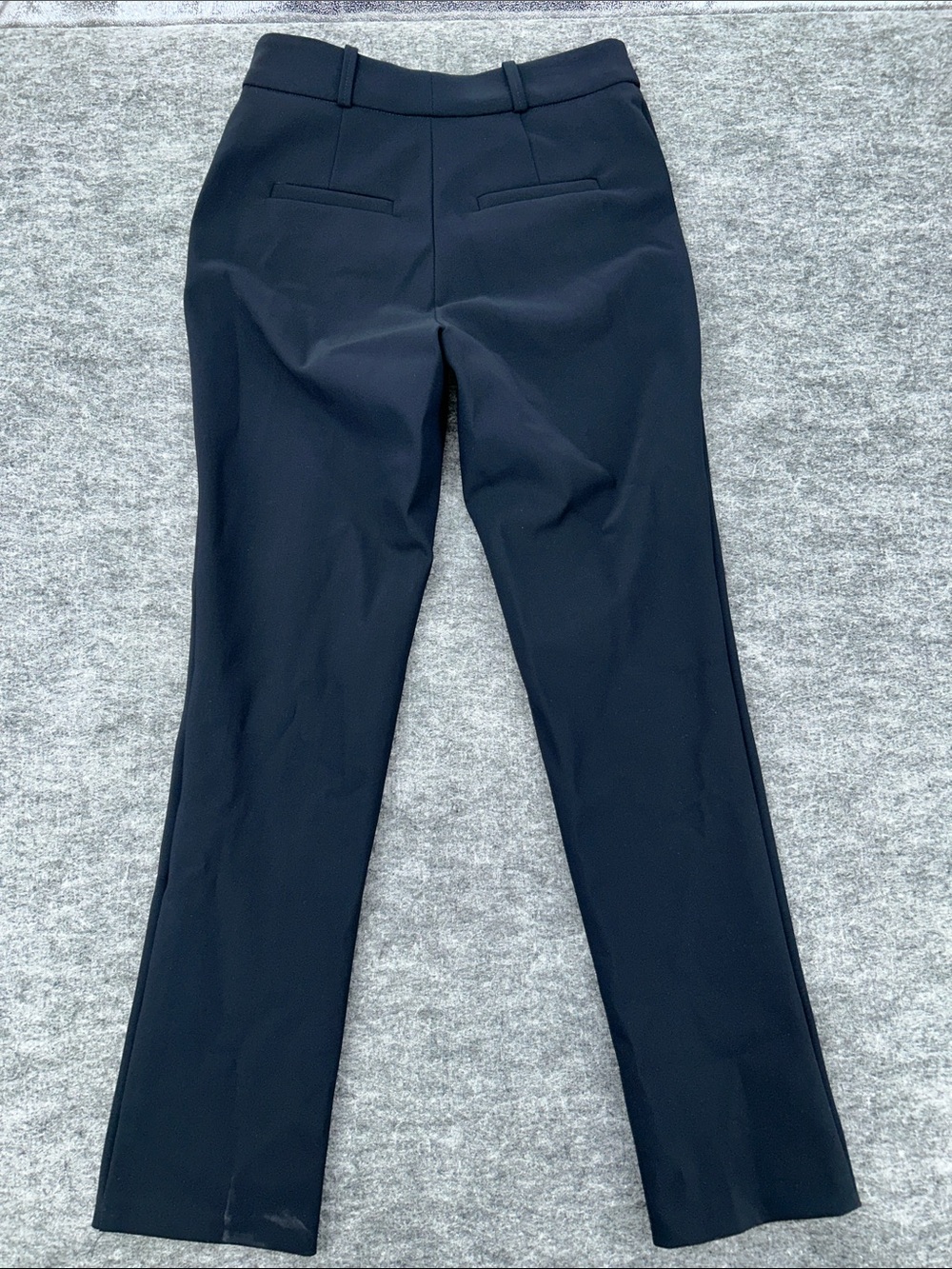 AELLA Navy Matte Skin Slim Straight Leg Stretch Career Pants Size 0 Made USA - Picture 8 of 12